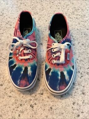 Vans Tie-Dye Canvas Sneakers - Pink Blue Teal